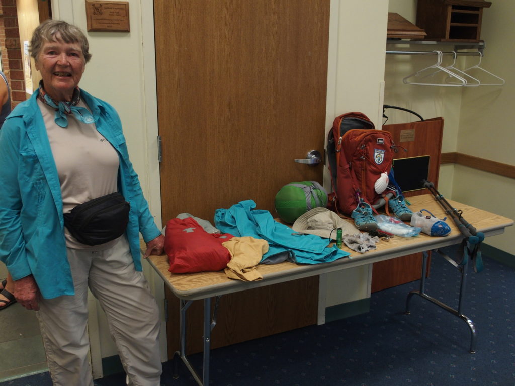 All the things Doris Haynes carried with her for those 50 days, laid out on the table.