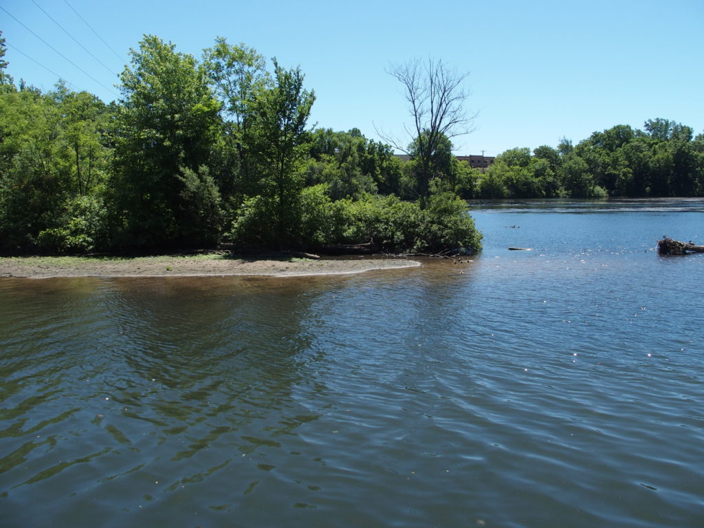 Lake created by the dam on the Kinnickinnic River