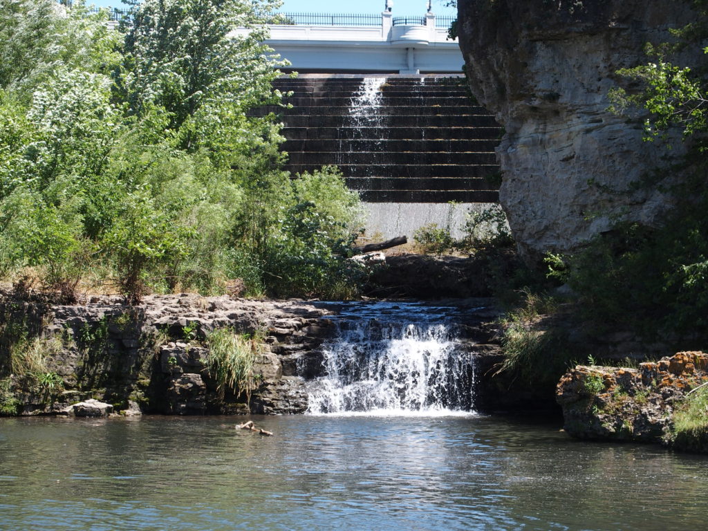 Below the dam