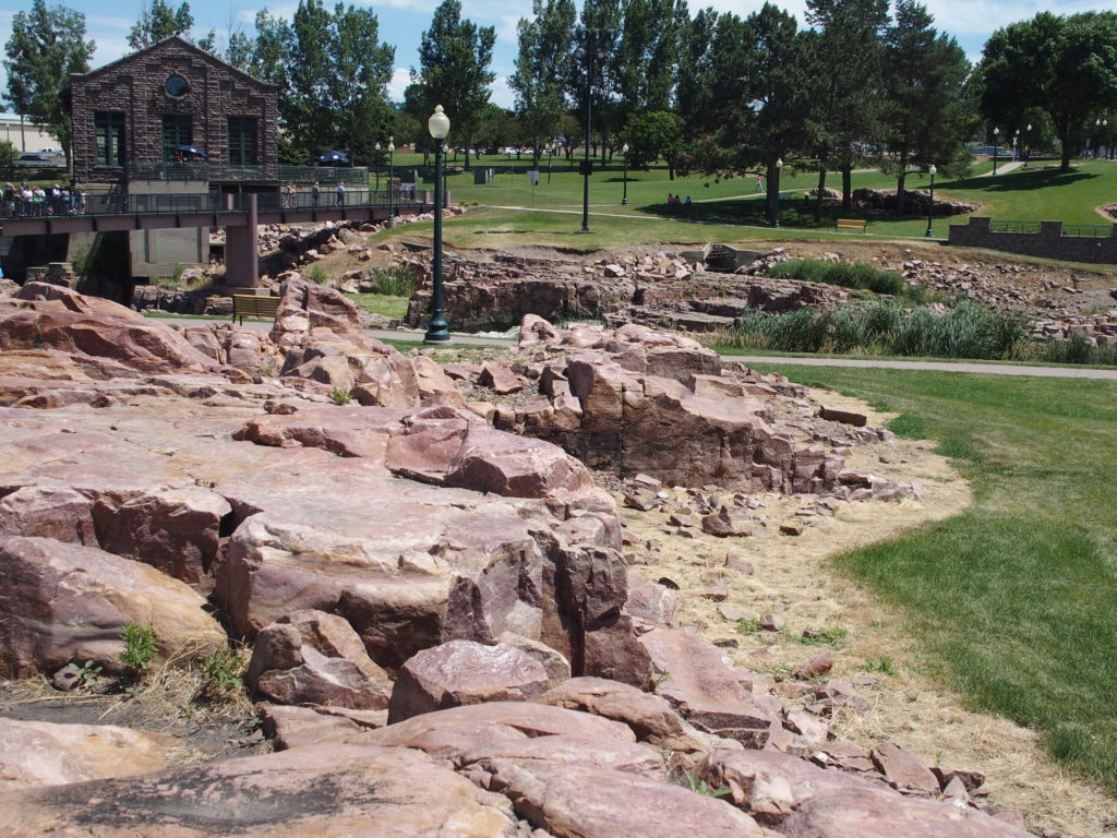 The Queen Bee Mill park and Sioux Quartzite rock croppings, Sioux Falls, S.D.