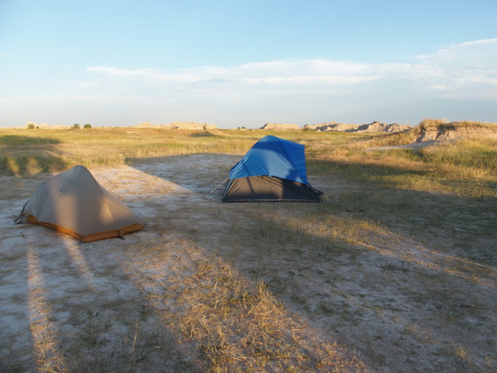 Camp site in Badlands National Park, South Dakota